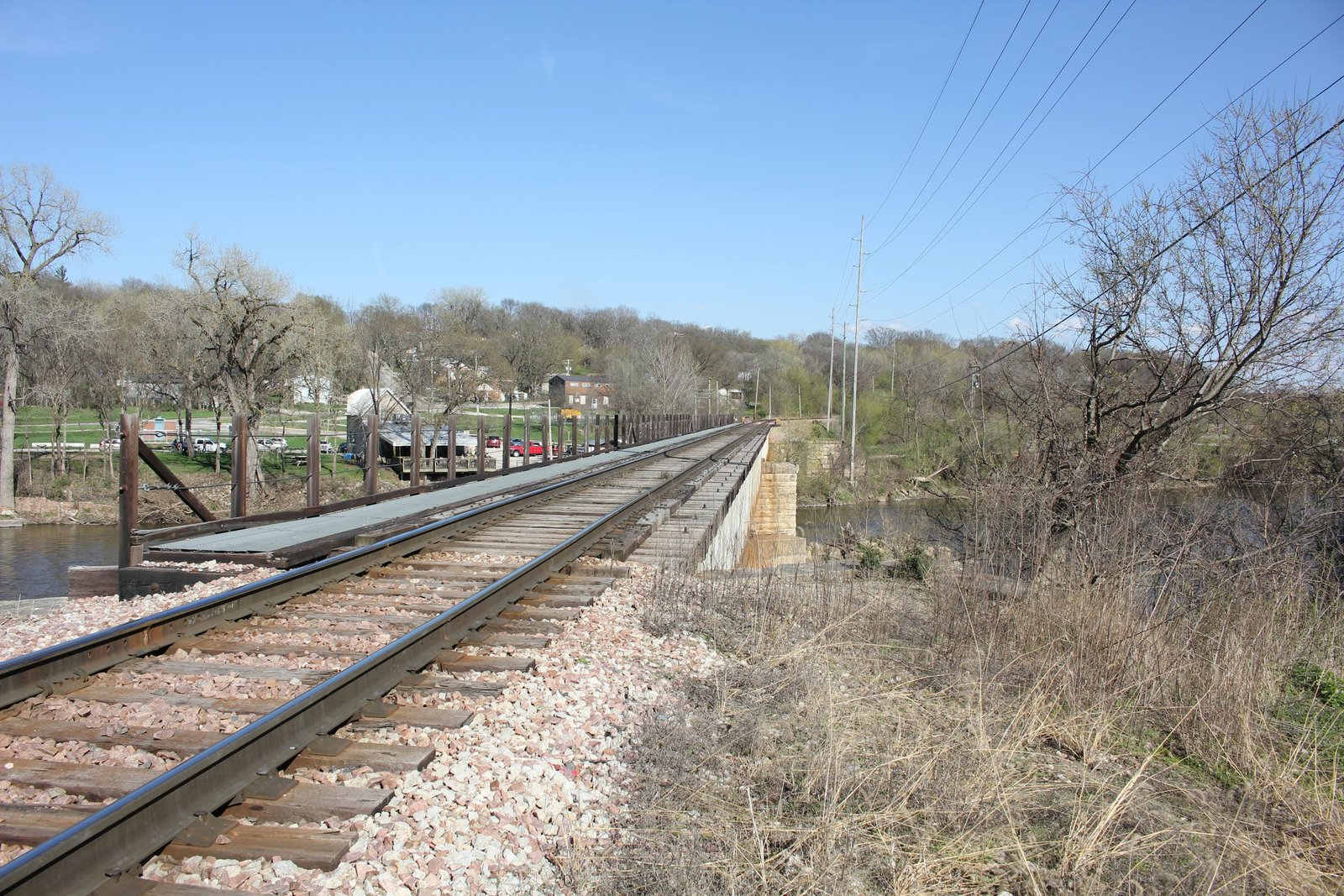 Looking east